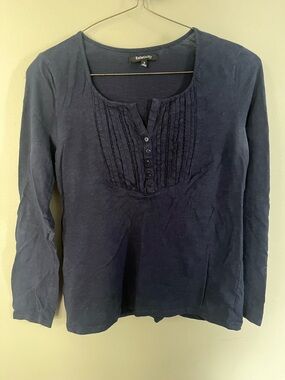 Relativity Navy Long-Sleeve Top